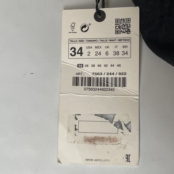 Zara Pants Womens 2 Grey Pinstripe Easy Pyjama Fit Elastic Pull On Drawstring - Picture 15 of 16